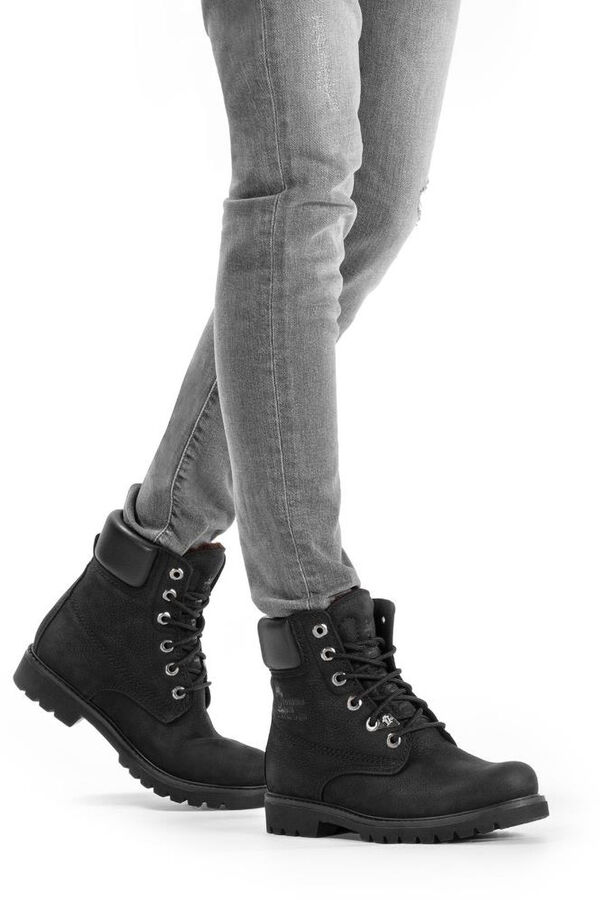 Panama Jack Bota feminina baixa Preto