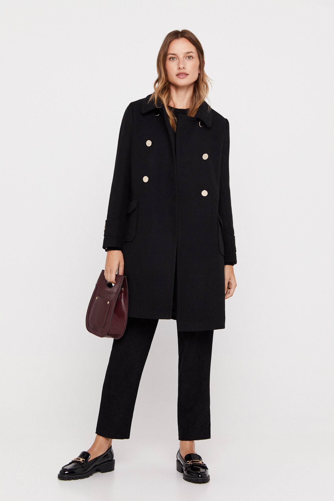 discount 87% Multicolored XXL Cortefiel Long coat WOMEN FASHION Coats Print 