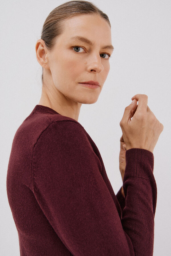 Cortefiel Soft feel jumper Maroon