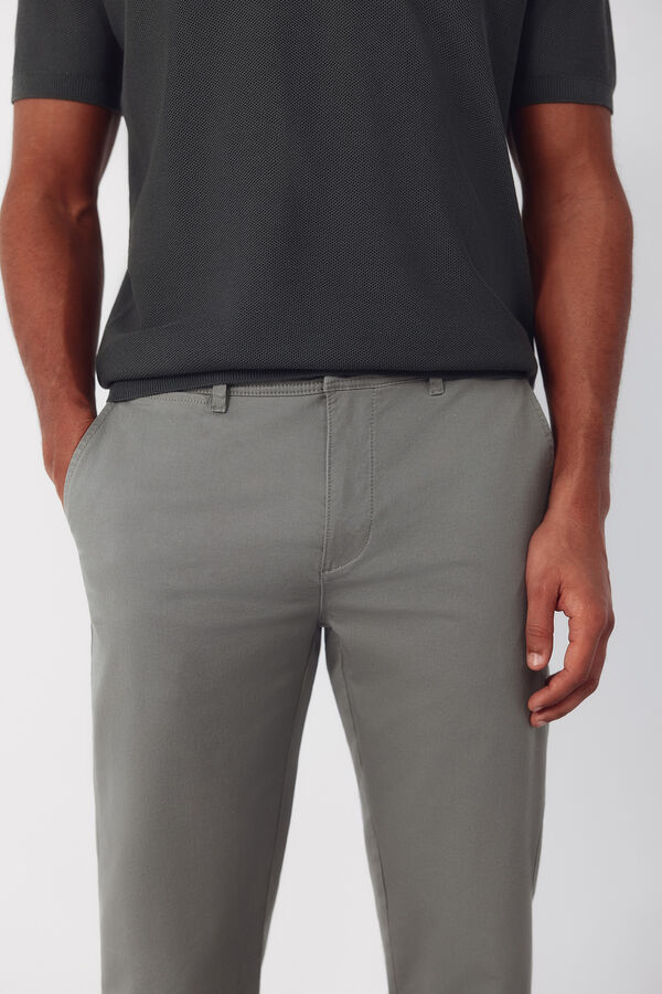 Cortefiel Regular fit chinos Kaki