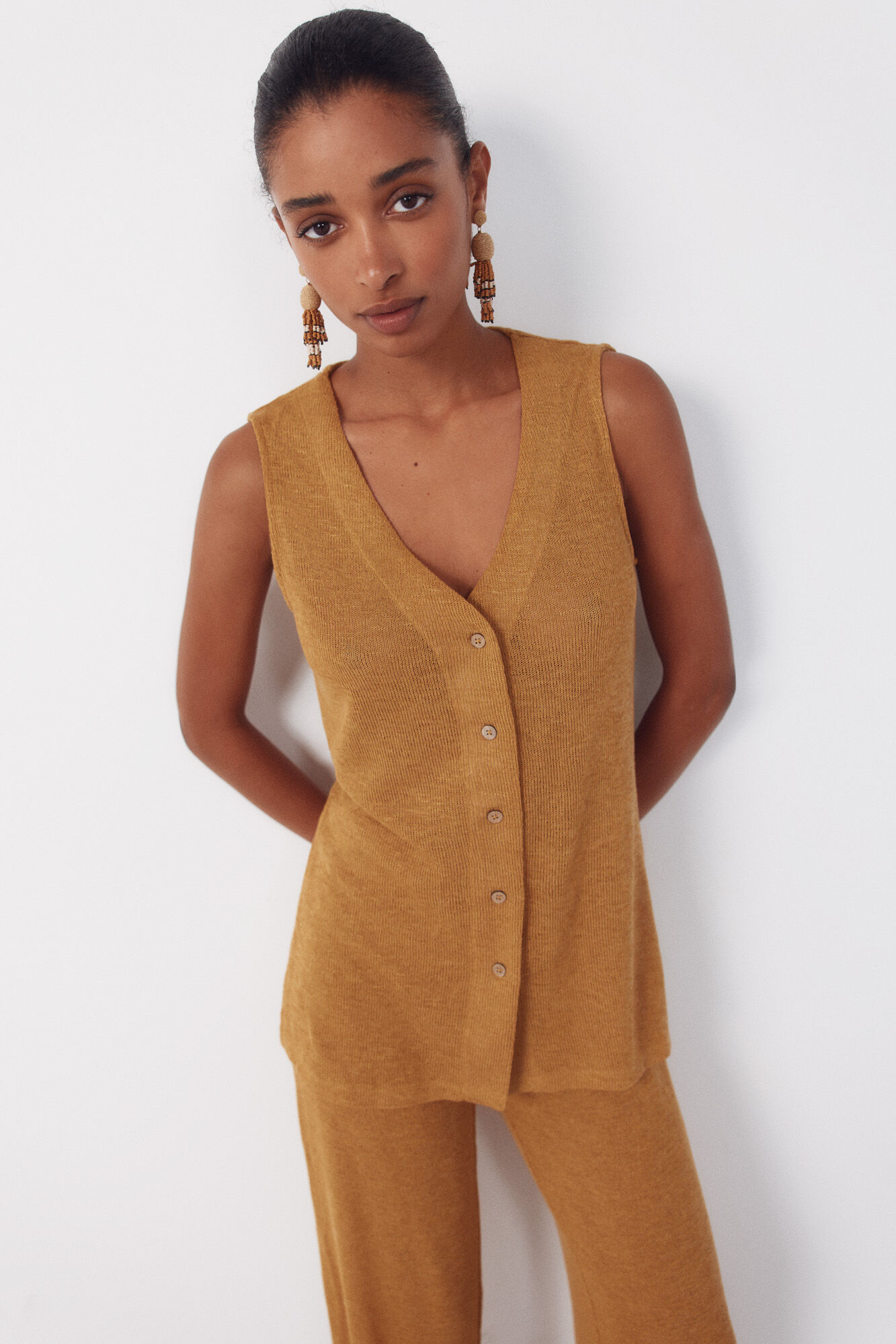 Cortefiel Rustic - look knitted vest