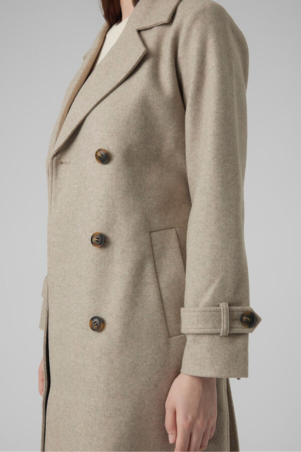 Vero Moda Long sleeve cloth coat Nude
