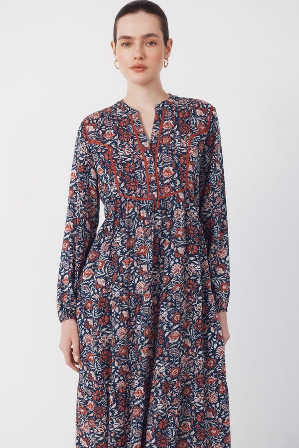 Cortefiel Fluid printed dress Multicolour