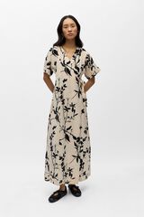 Object Vestido comprido estampado Tostado