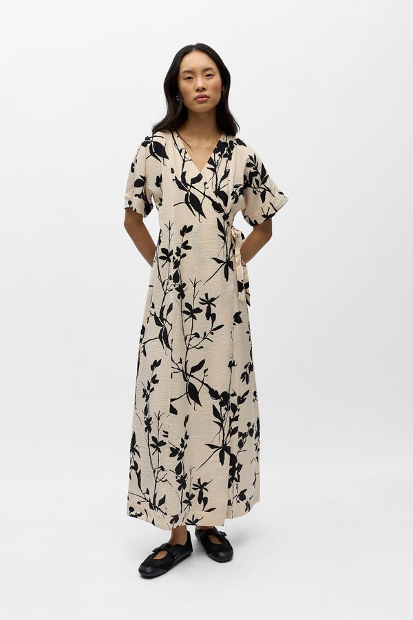 Object Vestido comprido estampado Tostado