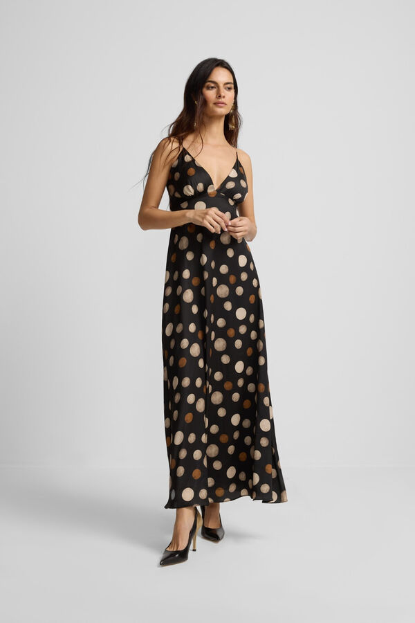 Silbon Polka-dot midi dress Multicolour