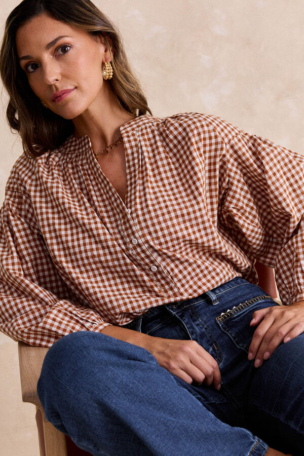 Polín Et Moi Blusa de algodão Vico Castanho