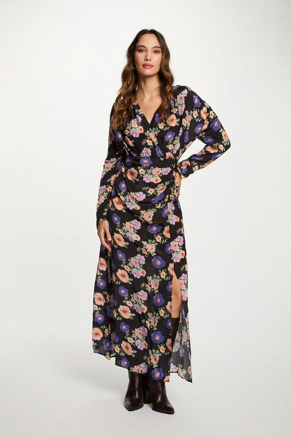 Morgan Vestido longo de cetim Multicolorido
