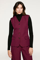 Selected Colete de colete com bolsos. Roxo