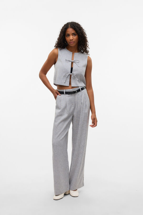 Vero Moda Calça compridas de terno Cinzento
