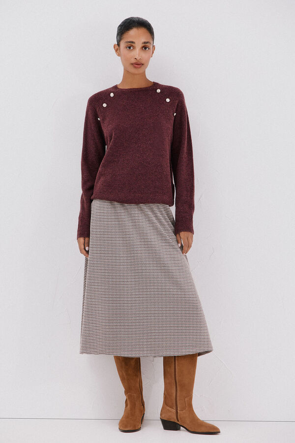 Cortefiel Jersey tacto suave Vino