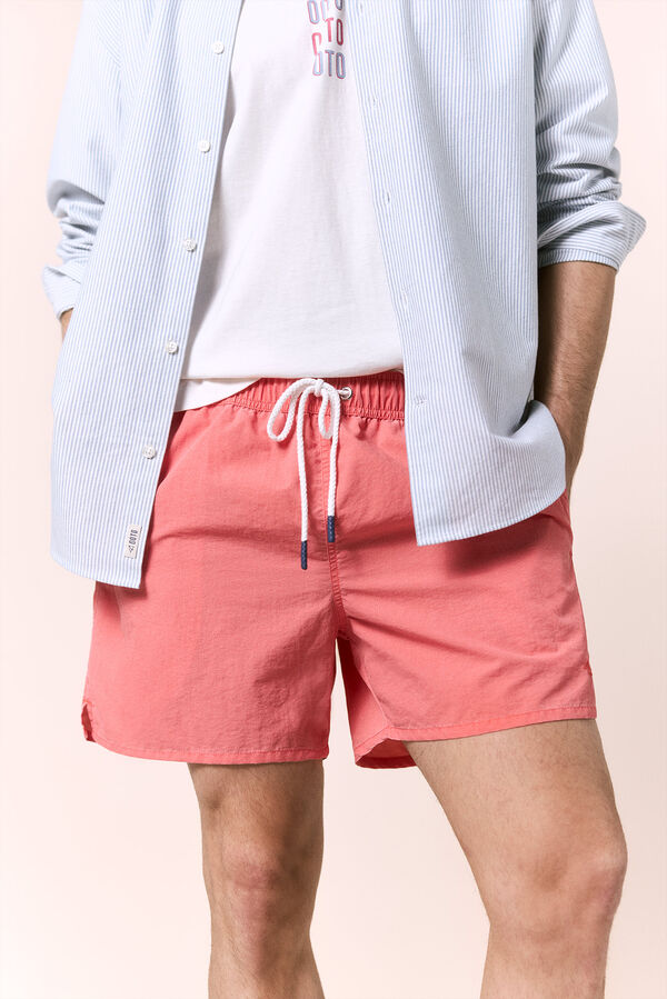 OOTO Fato de banho estampado liso OOTO Vermelho