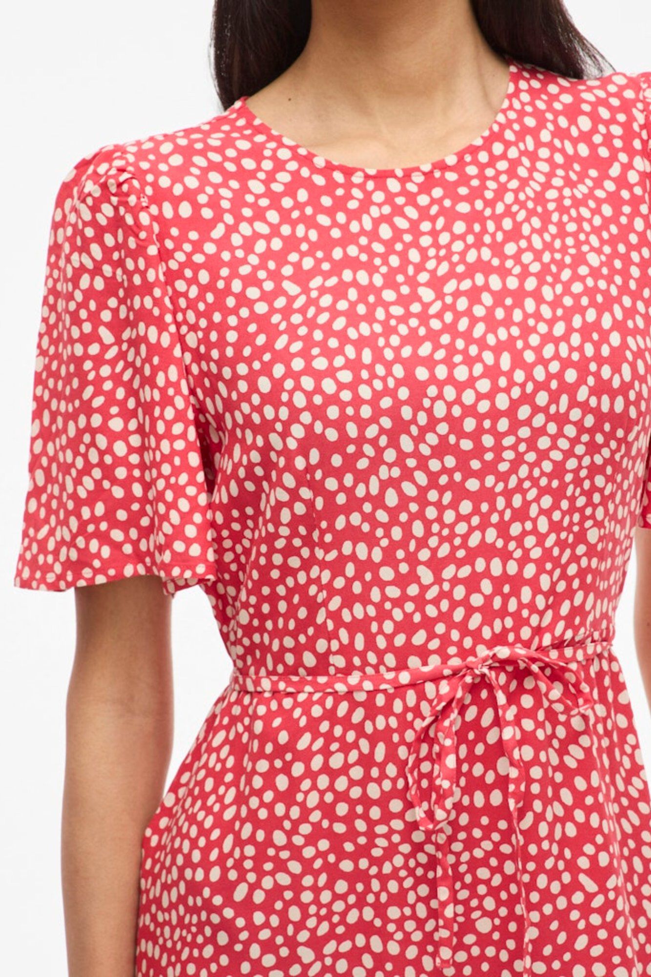 Vila Viscose short sleeve midi dress