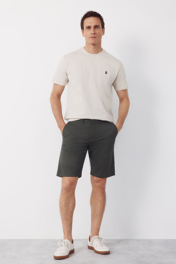 Cortefiel Plain T-shirt Beige