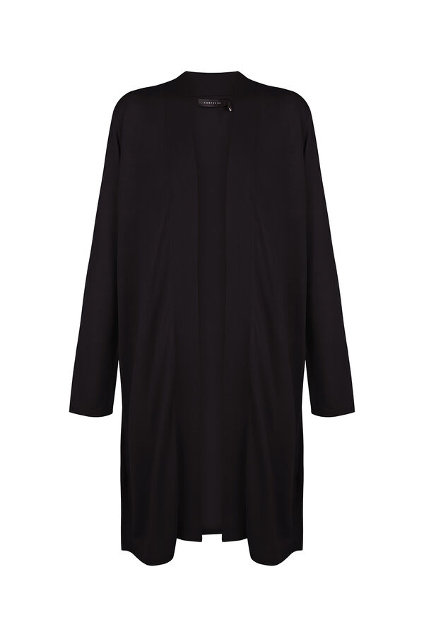 Cortefiel Fine knit jacket Black