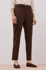 Cortefiel Flared midi skirt Dark brown