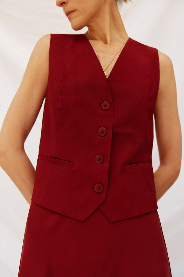 Cortefiel V V neckline Maroon