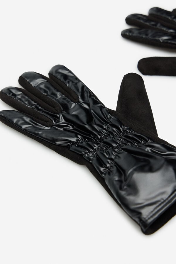 Cortefiel Nylon glove Black