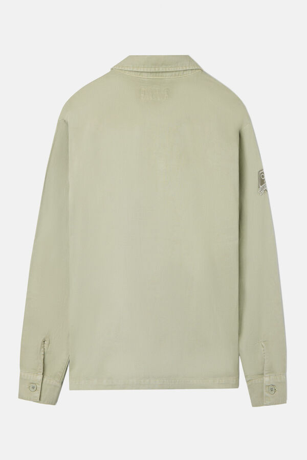 Silbon Sobrecamisa desgastada parches Verde