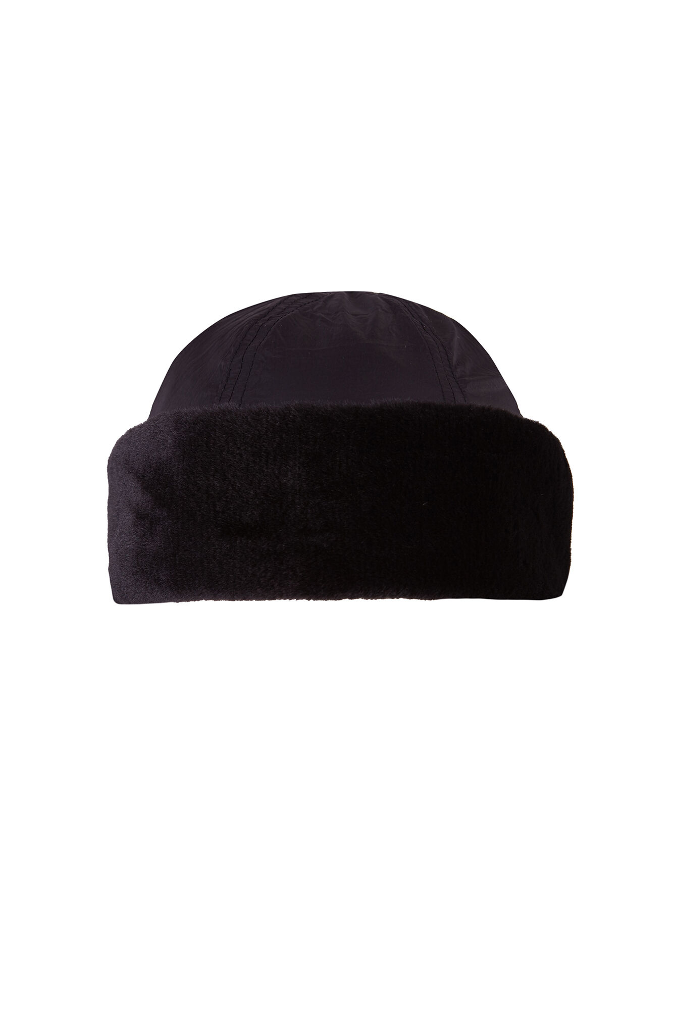 Cortefiel Nylon faux fur beanie