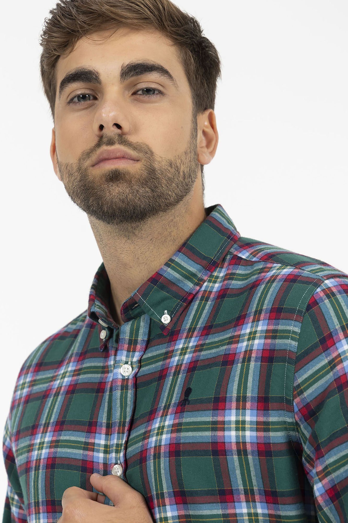 Winter maxi checked shirt Men s shirts Cortefiel