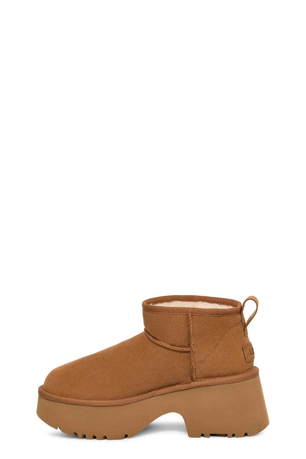 Ugg Plataforma Ultra Mini Clássica Castanho