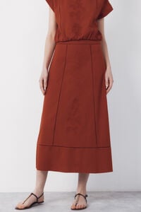 Cortefiel Embroidered midi skirt