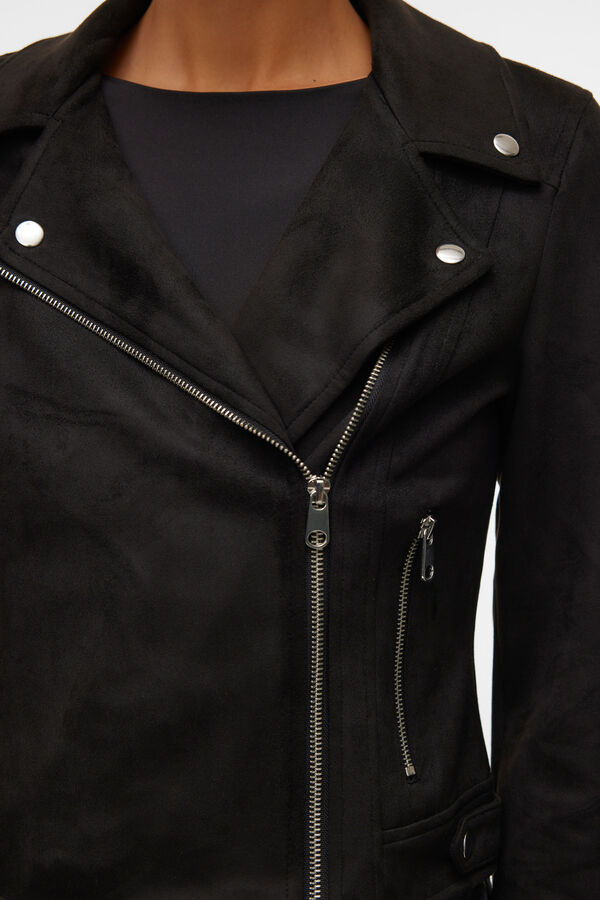 Vero Moda Cazadora de ante con tachuelas Negro