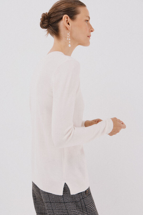 Cortefiel Soft feel jumper Ivory