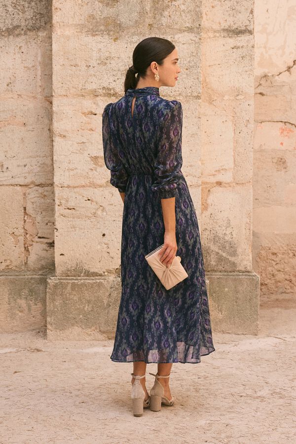 Pol&iacute;n Et Moi Vestido de convidada Atl&acirc;ntico Azul