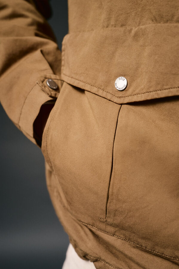 OOTO Parka corta algodón Marrón