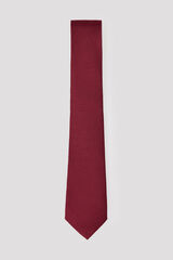 Cortefiel NATURAL silk tie Maroon