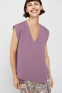 Cortefiel Comfort fabric blouse Lilac