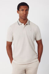 Cortefiel Oxford polo shirt Beige