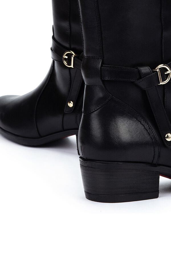 Pikolinos Botas de cano alto em pele para mulher Preto