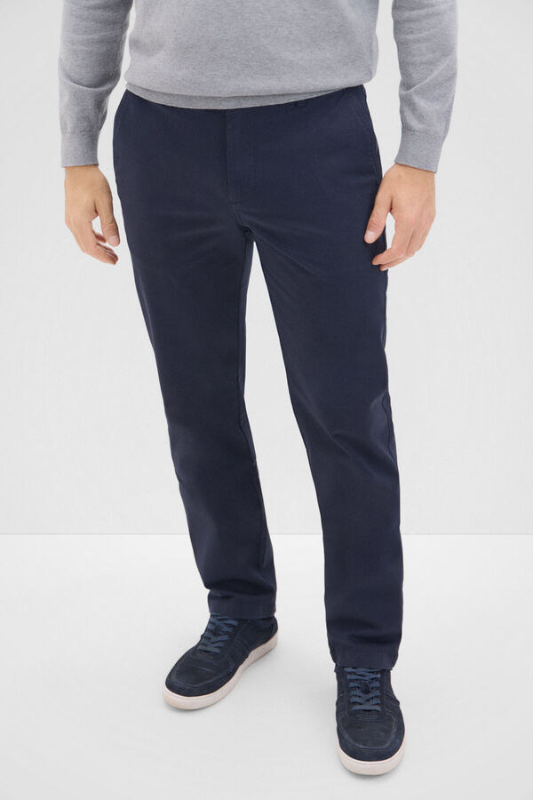 Cortefiel Regular fit chinos Navy