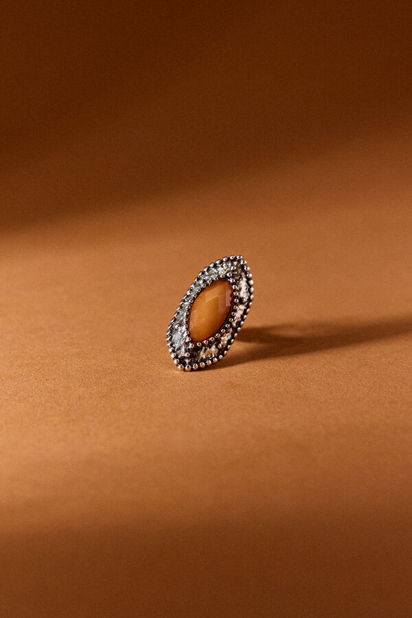 Slowlove Anillo piedra Gris