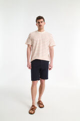 Selected Shorts calças chino de linho Preto