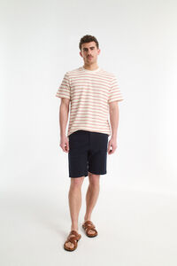 Selected Pantalón chino corto confeccionado con lino