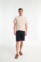 Selected Shorts calças chino de linho Preto