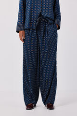 Cortefiel Printed fluid trousers Printed blue