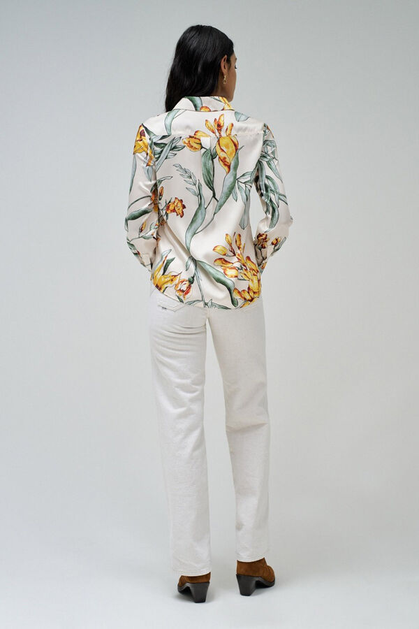 Salsa Jeans Printed long-sleeved shirt Beige