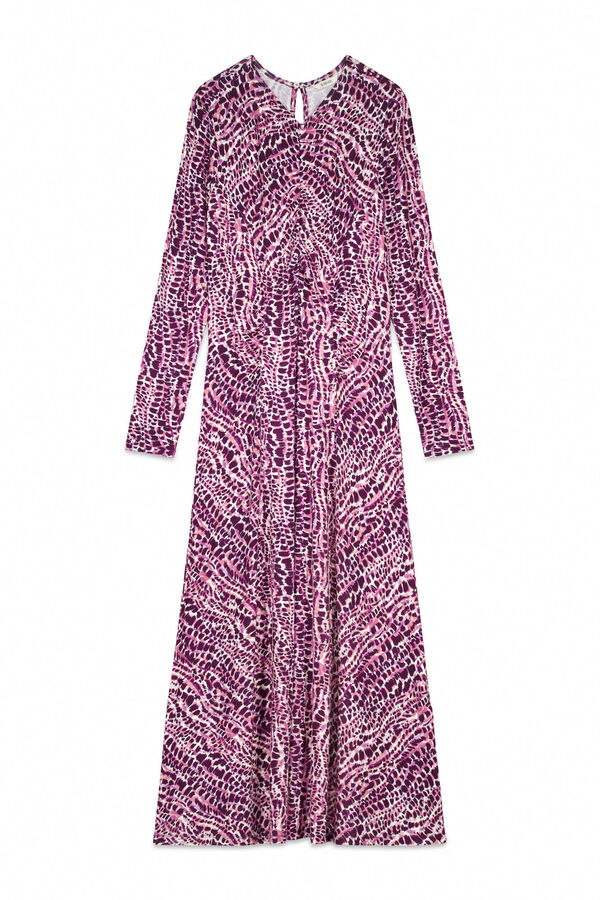 Slowlove Vestido estampado frunces Multicolor
