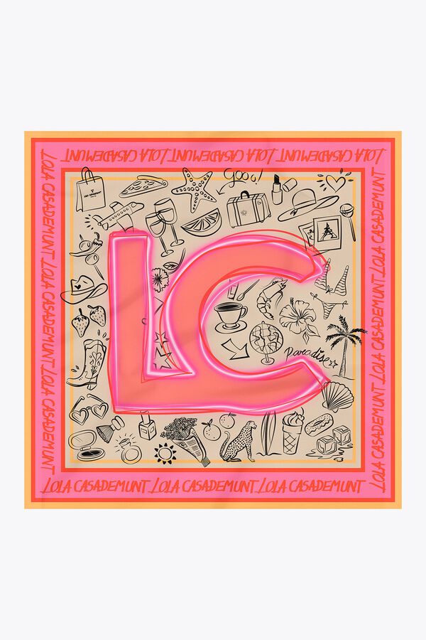 Lola Casademunt Len&ccedil;o acetinado Amarelo