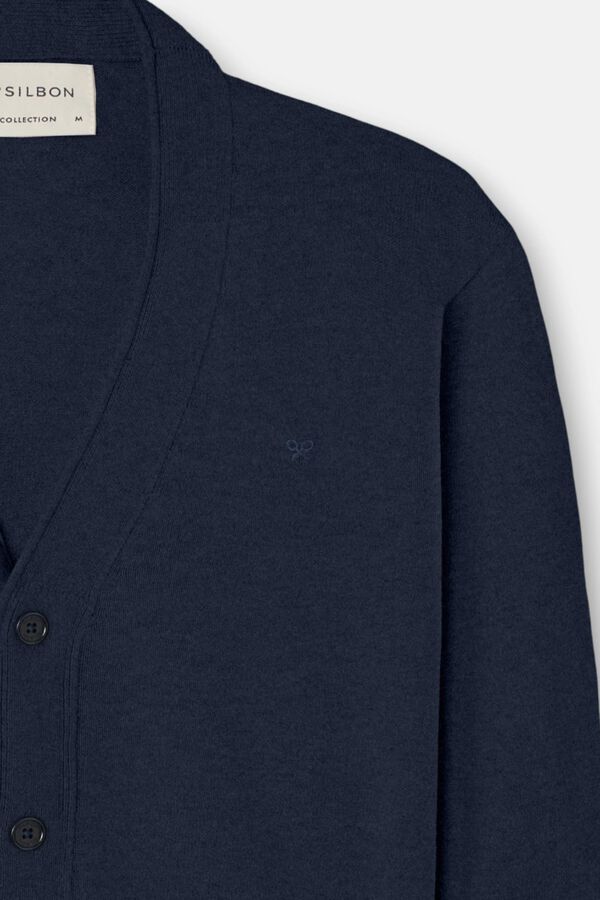 Silbon Classic cardigan Navy