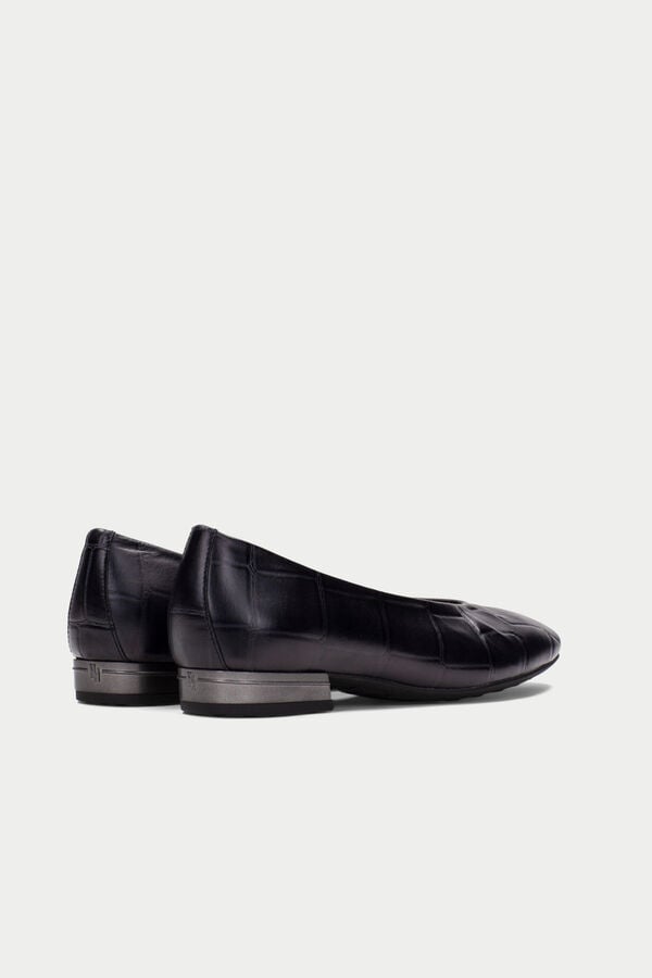 Hispanitas Metallic Oslo ballet flats Black
