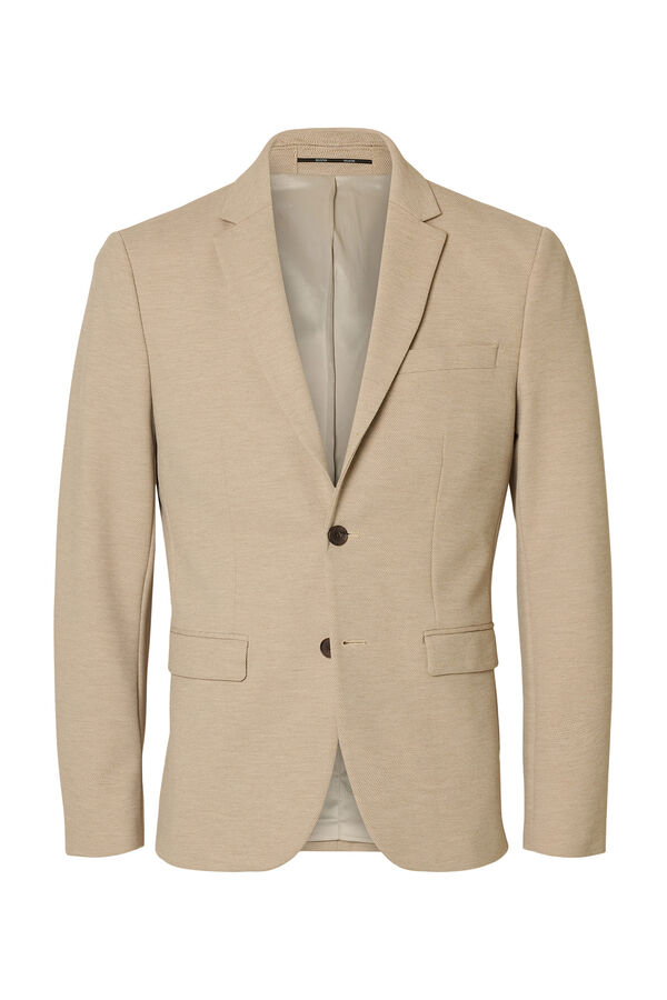 Selected Men's slim fit suit jacket Beige