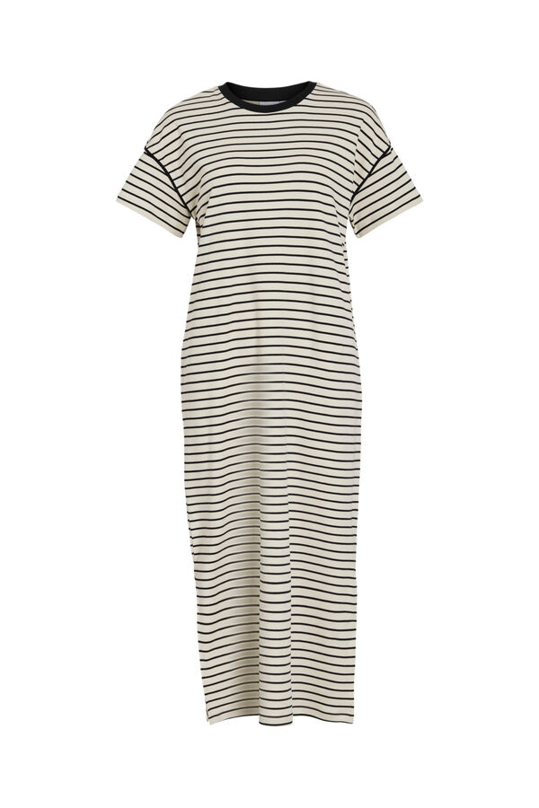 Vila Organic cotton midi dress Printed blue