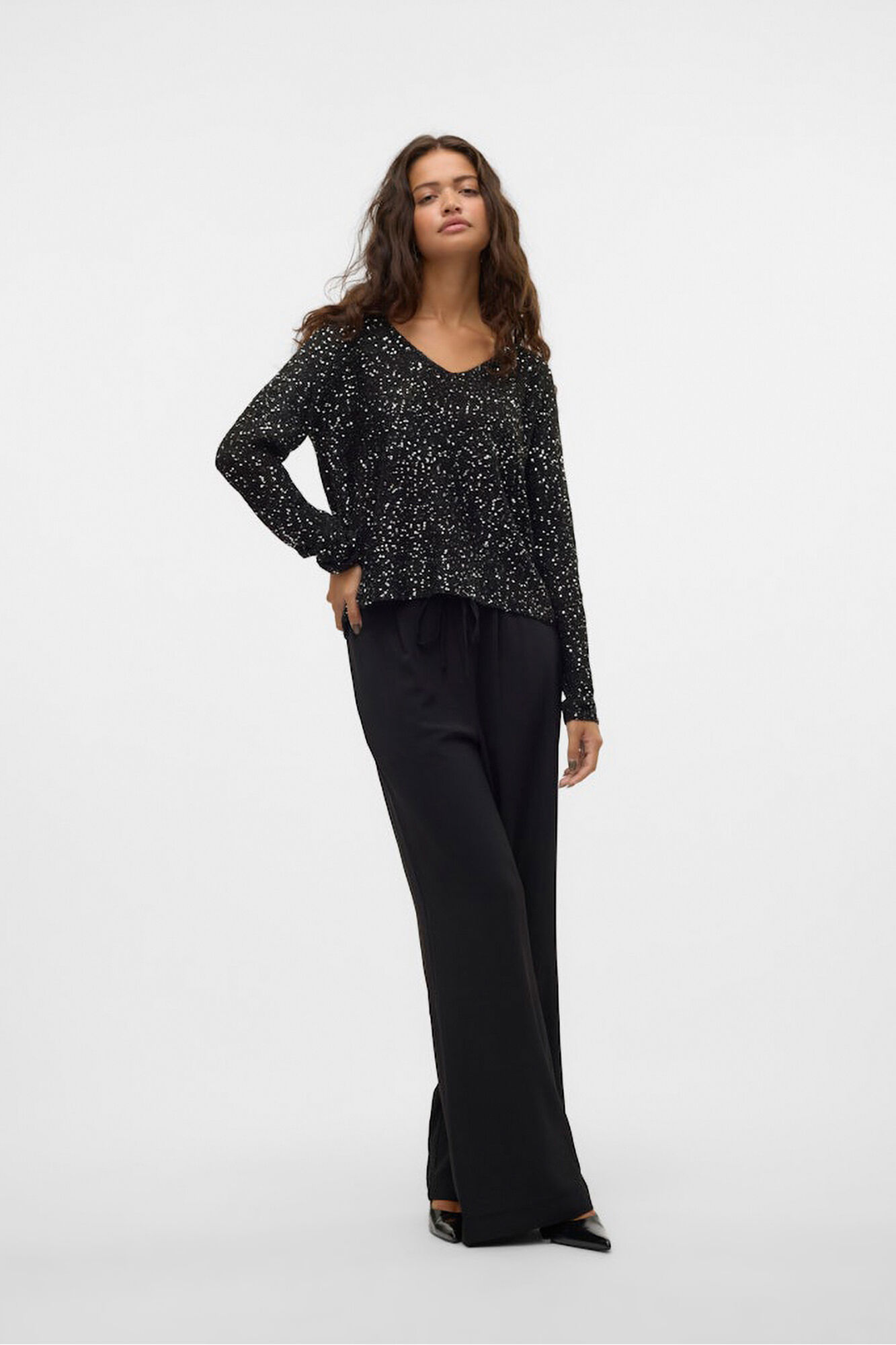 Vero Moda Camisola de lurex e lantejoulas