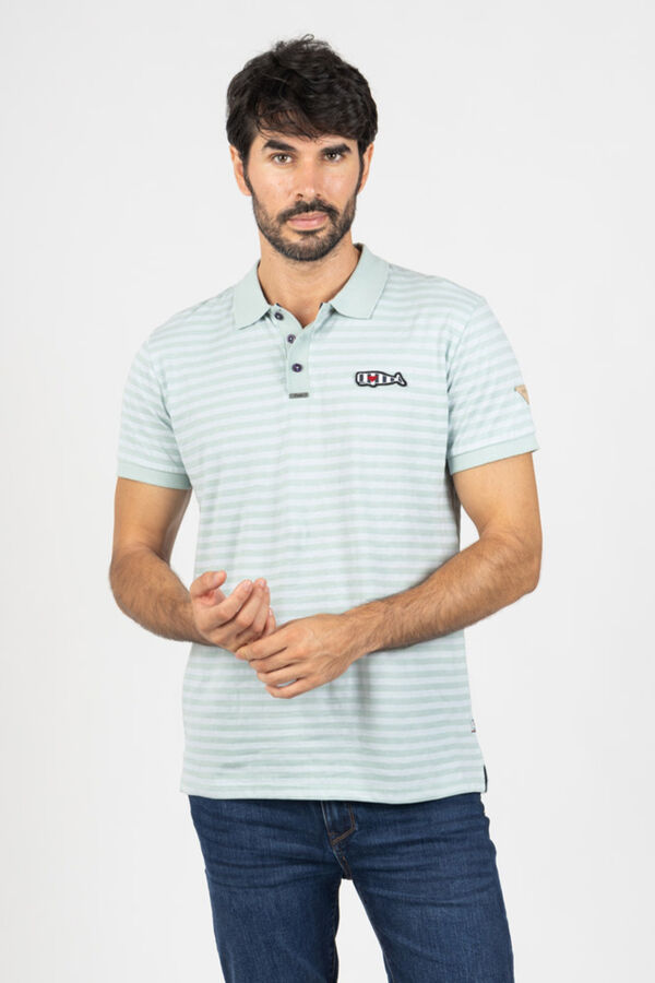 Privata Short sleeve polo shirt Printed green